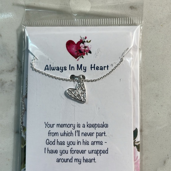 Necklace NWT 925 Silver Dipped - ALWAYS IN MY HEART - Picture 2 of 7